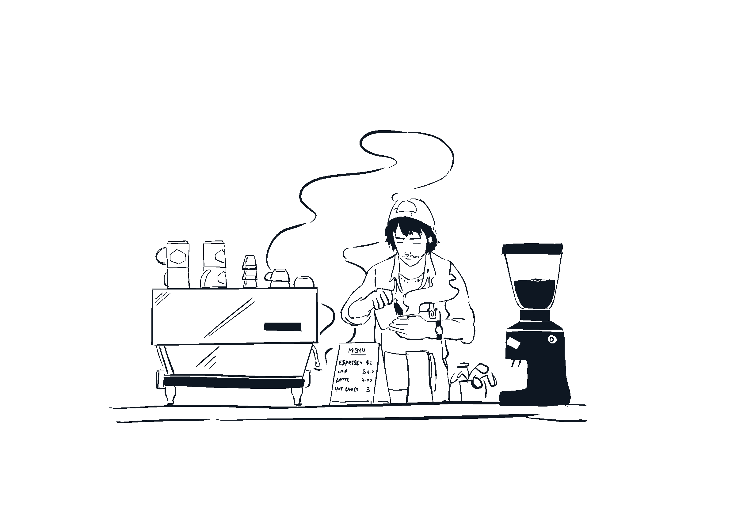 Barista making your coffee