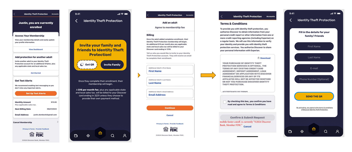 Sign-up flow before and after